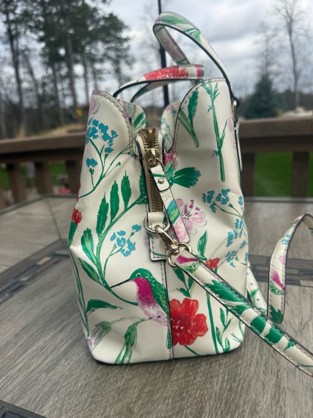 EUC Kate Spade Laurel Way Evangelie limited-edition
Hummingbird Floral Bag - Picture 6 of 10